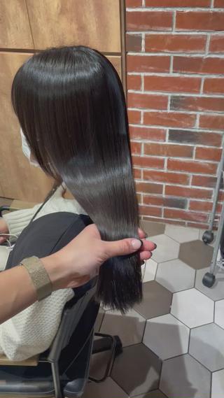 ロング カラー ヘアアレンジ 酸性縮毛矯正🧴韓国 レイヤー/髪質改善のヘアスタイル