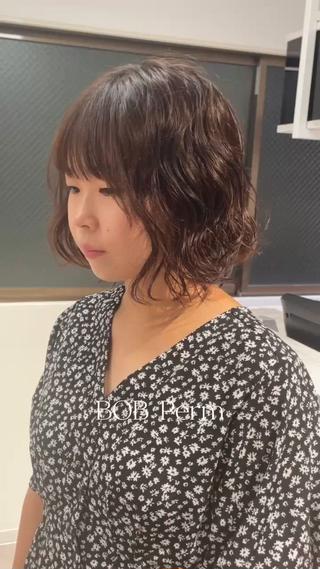 ショート パーマ Miyamoto Yasuchikaのヘアスタイル
