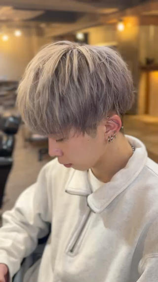 ショート メンズ Mio"VEGA所属・メンズ/マッシュ センターパート/悠羽のヘアスタイル