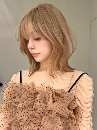 カラー 小顔ボブ jilblanカホのヘアスタイル