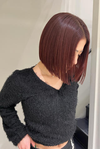 ショート カラー 小顔ボブ jilblanカホのヘアスタイル