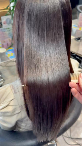 セミロング レスピア銀座中央通り店所属・酸性ストレート/ 透明感カラー/中村利のヘアスタイル