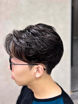 ショート パーマ メンズ 🔮メンズ縮毛矯正 毛流れパーマ💎竹永のヘアスタイル