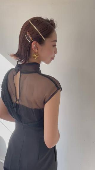 ショート〜ボブの方もヘアアレンジお任せください！
少しですがヘアアクセのご用意もございます 
(500〜1000円ほど)

#ショートヘアアレンジ #ボブヘアアレンジ 