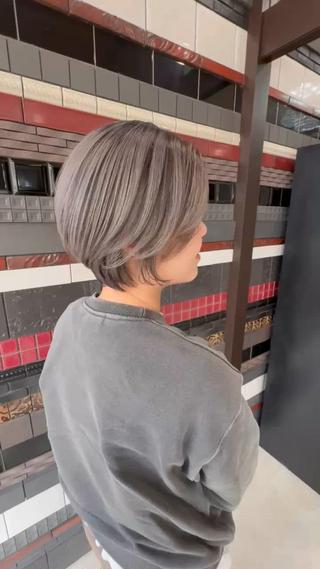 ショート カラー ショート×ブリーチ 🪞問屋町/yujiのヘアスタイル