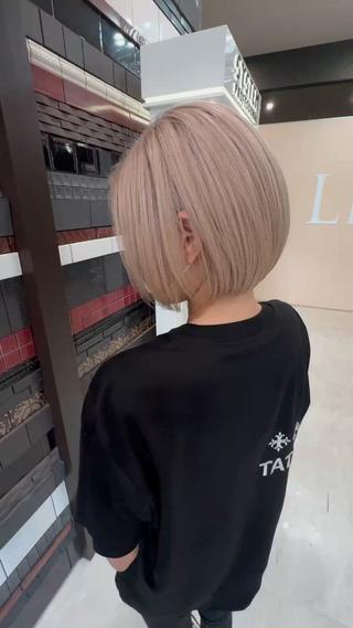 ショート カラー ショート×ブリーチ 🪞問屋町/yujiのヘアスタイル
