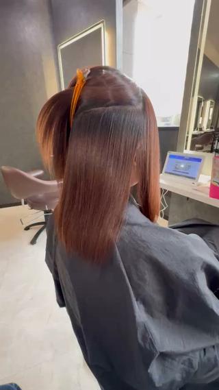 ミディアム カラー ショート×ブリーチ 🪞問屋町/yujiのヘアスタイル