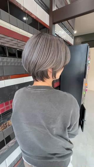 ショート カラー ショート×ブリーチ 🪞問屋町/yujiのヘアスタイル
