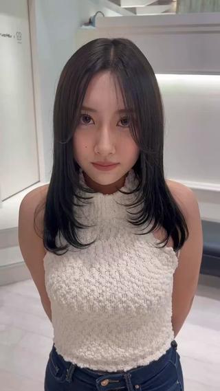 顔周りにlayerを入れるだけでお洒落感◎