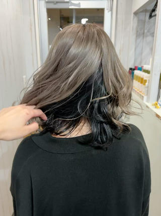 ミルクティーにインナーブラック
ブラックコントラスト人気です︎︎