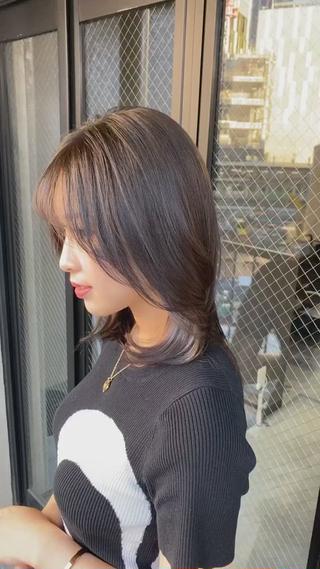 ミディアム カラー ヘアアレンジ foi. フォワ所属・🇰🇷韓国トレンド ヘア🇰🇷高田のヘアスタイル