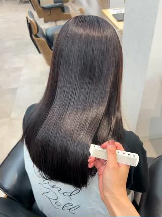セミロング カラー 髪質改善/レイヤー/ ハイトーン/まなみのヘアスタイル