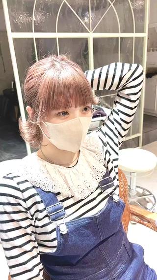 重めパッツン&顔周りの小顔カット♡