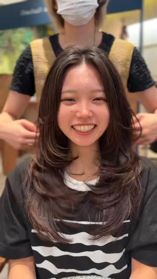 ロング 韓国風レイヤーカット 🇰🇷❕モカのヘアスタイル