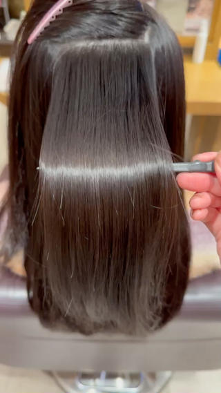 セミロング 韓国風ﾊﾟｰﾏ❁﻿ fu-ka❁艶ｶﾗｰのヘアスタイル