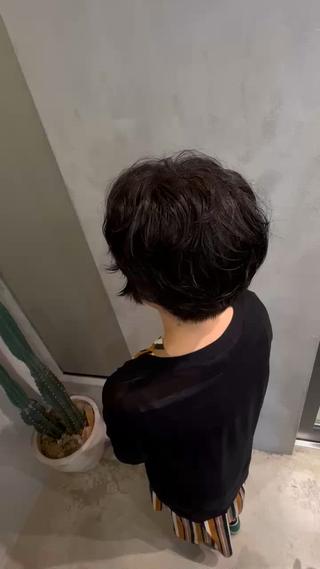 ショート パーマ アールラーゴ所属・宮島 華湖のヘアスタイル