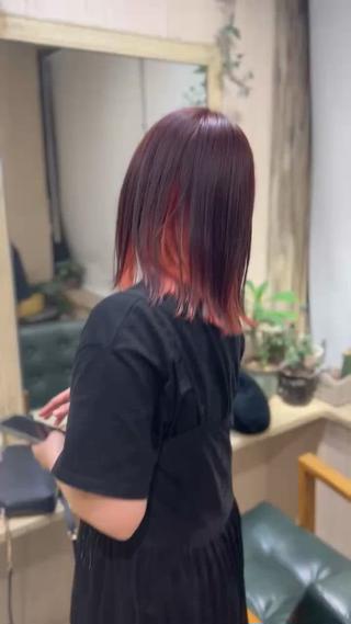 セミロング カラー たけかわ みずきのヘアスタイル