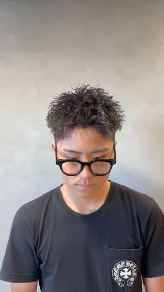 ショート カラー パーマ メンズ 33〖SASA〗大阪店所属・西野 翔太のヘアスタイル