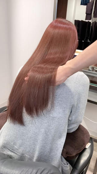 ロング カラー 髪質改善/縮毛矯正 /美髪カラー/こてのヘアスタイル