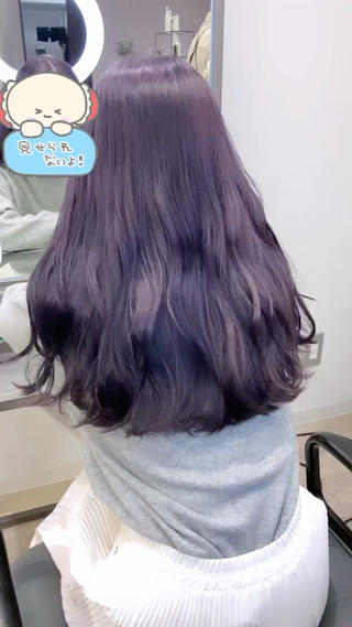 セミロング カラー 髪質改善/縮毛矯正 /美髪カラー/こてのヘアスタイル