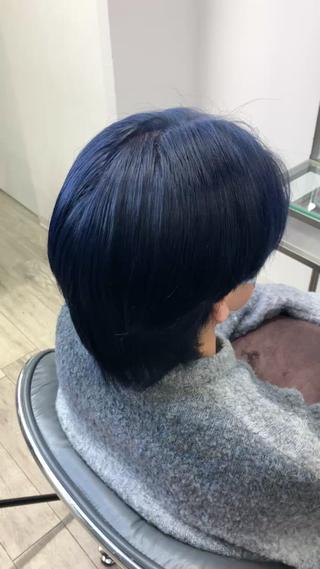 ショート カラー 髪質改善/縮毛矯正 /美髪カラー/こてのヘアスタイル