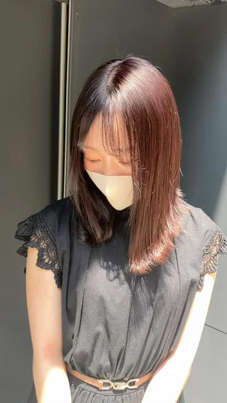 ミディアム 髪質改善/縮毛矯正 /美髪カラー/こてのヘアスタイル