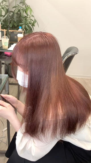 ロング カラー 髪質改善/縮毛矯正 /美髪カラー/こてのヘアスタイル