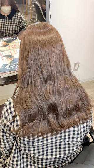 ミディアム カラー 髪質改善/縮毛矯正 /美髪カラー/こてのヘアスタイル