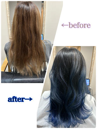 セミロング カラー kaminote所属・福西 晃希のヘアスタイル