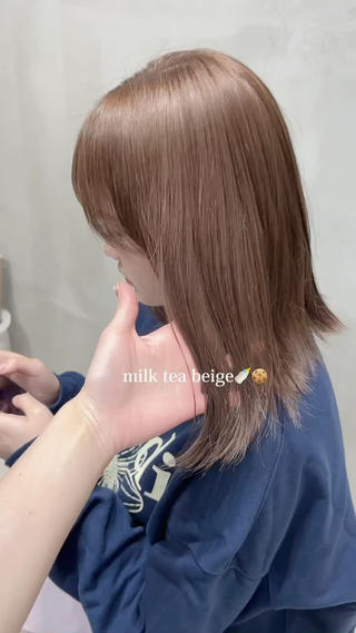 ミディアム カラー ナツミ/透明感カラー /酸性ストレートのヘアスタイル