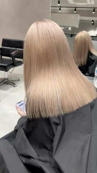 カラー nehus nagaoka所属・🖤複雑履歴ブリーチ Mizuki 🖤のヘアスタイル