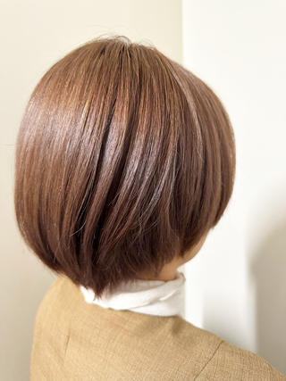 ショート カラー 巻けるケア縮毛矯正✨ ケアカラー✨山下のヘアスタイル