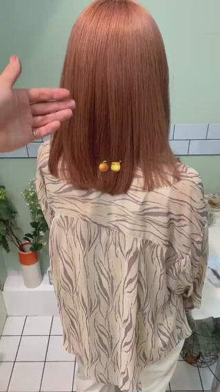 ミディアム カラー 髪質改善カラー ケアブリーチ/タムのヘアスタイル