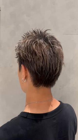ショート カラー メンズ 落ちる黒 森崎雄斗のヘアスタイル