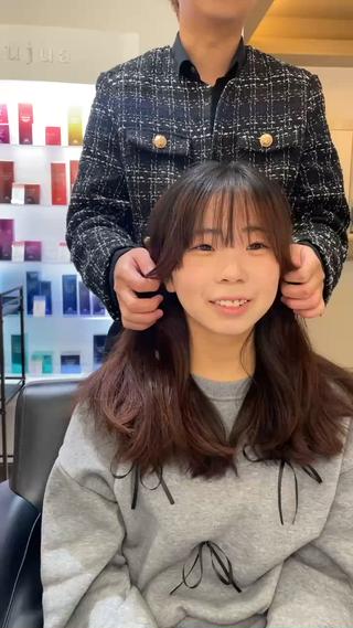 セミロング Emitas.宮街道店所属・Yusei/似合わせ /韓国風レイヤーのヘアスタイル