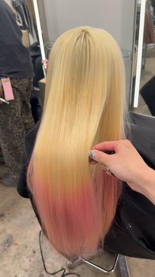 カラー ハイトーン/ブリーチ /ウルフ/しゅーたのヘアスタイル