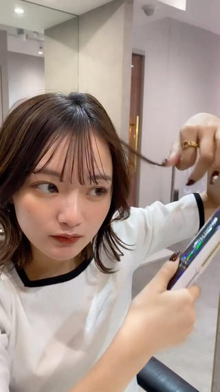 ミディアム カラー 新宿/韓国風レイヤー 髪質改善/渋谷直樹のヘアスタイル