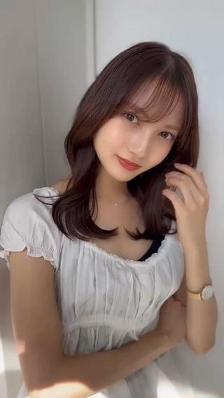 セミロング カラー 新宿/韓国風レイヤー 髪質改善/渋谷直樹のヘアスタイル