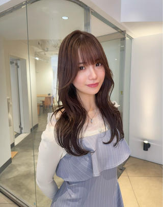 ロング カラー 🫧暗髪レイヤー🫧 中山唯斗のヘアスタイル