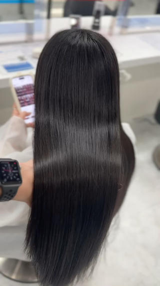 ロング 透けるやわらか艶髪♡ ナチュラルストレートのヘアスタイル