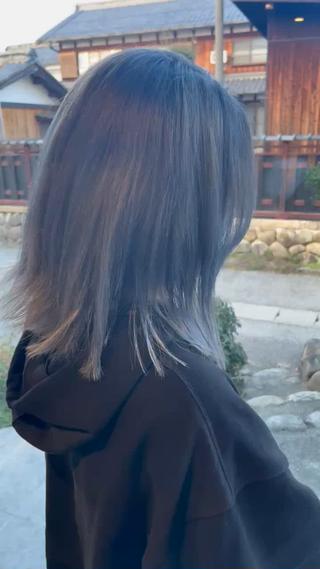 ミディアム 髪質改善⚡️カラー 🍀武久 誠🍀のヘアスタイル