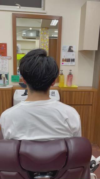 ミディアム パーマ メンズ メンズパーマ 赤司 泰樹のヘアスタイル