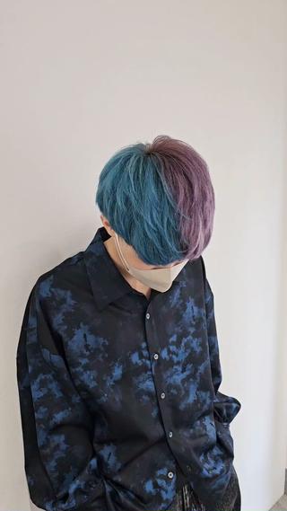 ショート カラー E Komo hair所属・Wow❕E Komo hair 永井一輝のヘアスタイル