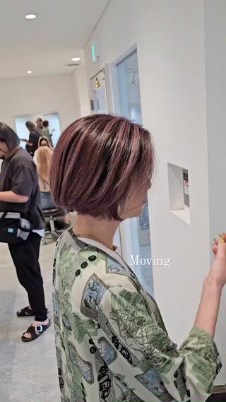 ショート カラー ヘアアレンジ E Komo hair所属・Wow❕E Komo hair 永井一輝のヘアスタイル