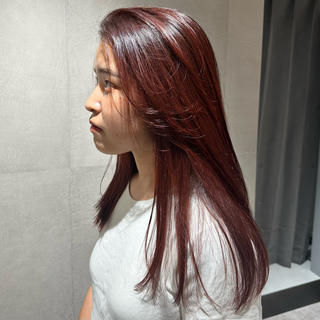 酸性縮毛矯正とカラー同時施術可能です️ 