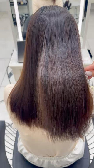 セミロング パーマ euphoria銀座所属・縮毛矯正／艶髪🖤 銀座/HARUKAのヘアスタイル