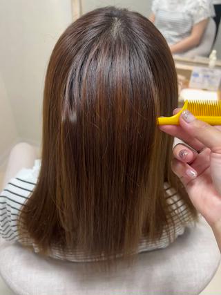 ミディアム ショート/白髪ぼかし 君和田若菜のヘアスタイル