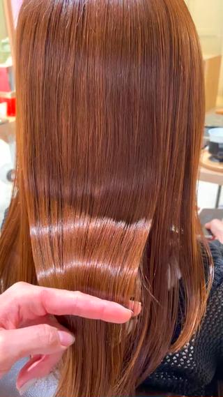 セミロング パーマ 心斎橋/ブリーチなし 髪質改善/レイヤーのヘアスタイル