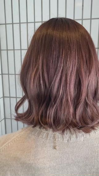 ミディアム カラー ハットリ /北習志野のヘアスタイル