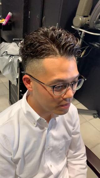 ショート メンズ メンズパーマ/難波/ 心斎橋　室園亮佑のヘアスタイル
